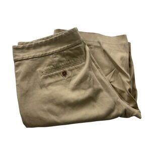 Lauren Ralph Lauren Womens Khaki Bermuda Shorts Tan Chino Cotton Blend Size 14
